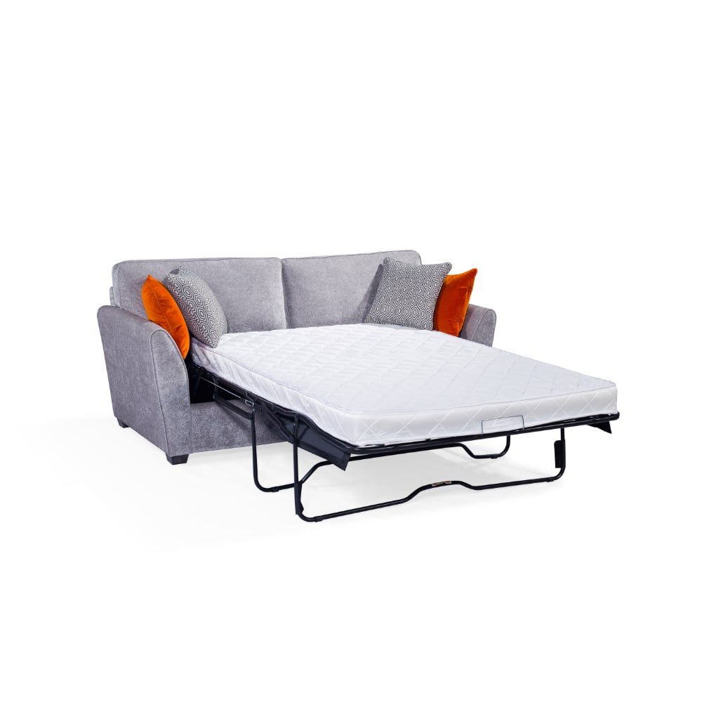 Cantrell Sofa Bed Silver - Open - Value Flooring and Furniture