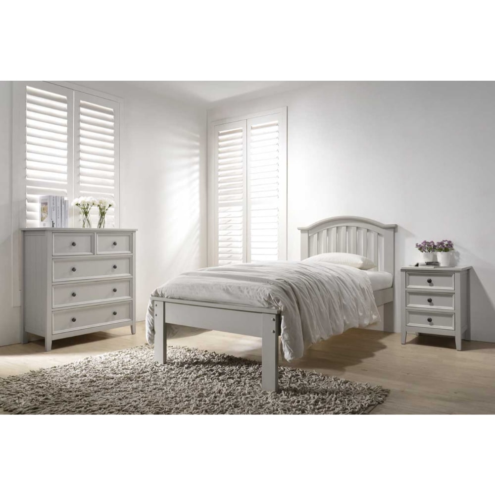 Mila Curved Bed 3' - Taupe - Value Flooring and Furniture Mila Curved Bed 3' - Taupe - Value Flooring and Furniture
