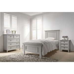 Mila Panelled Bed 3' - Taupe - Value Flooring and Furniture