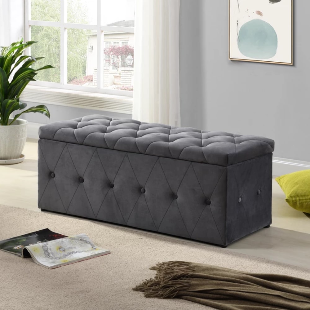 Blanket Box - Dark Grey - No Diamonds - Value Flooring and Furniture
