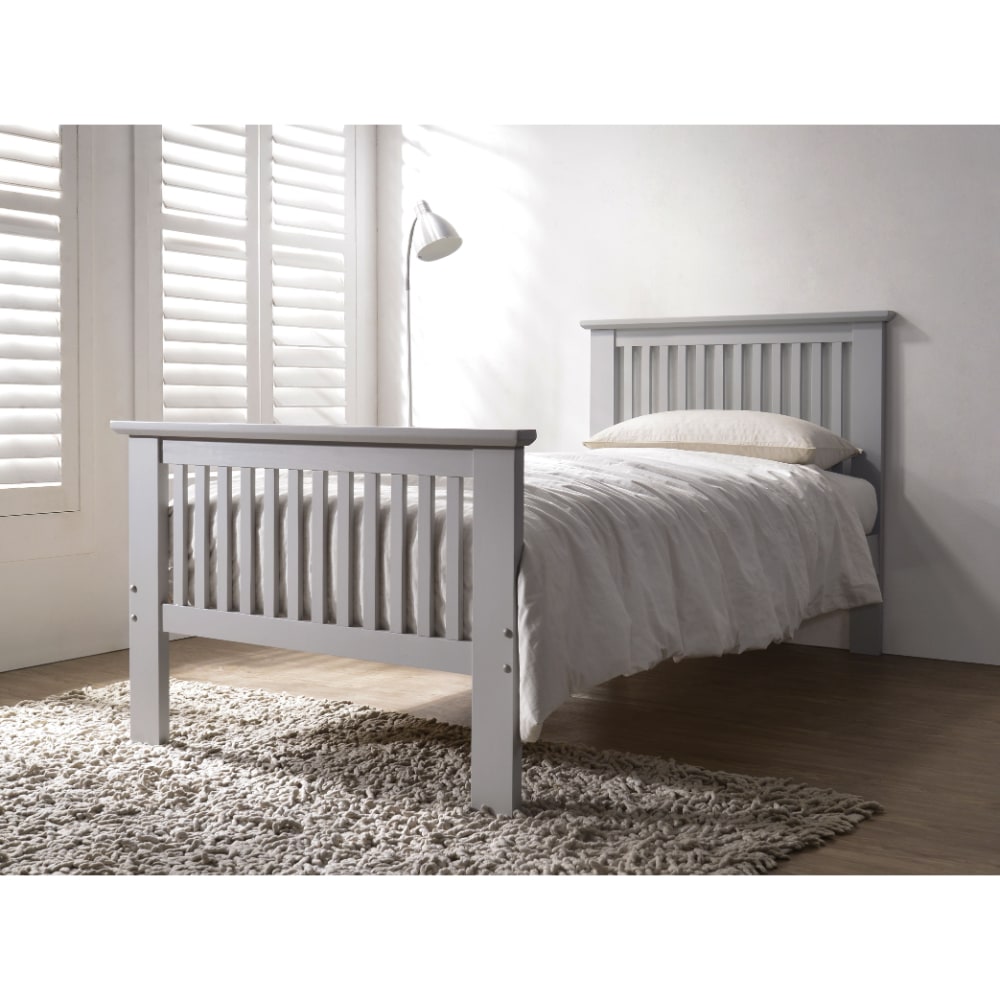 Denver 3' Bed - Grey - Value Flooring and Furniture