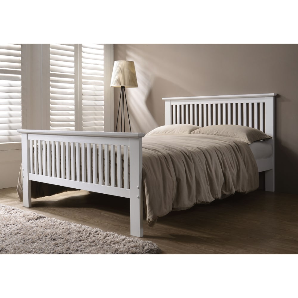 Denver 4'6 Bed - White - Value Flooring and Furniture