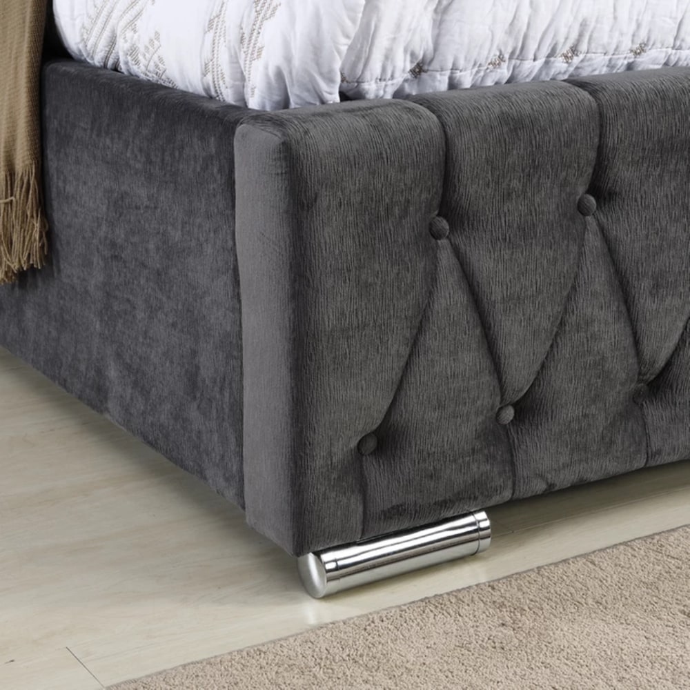 Jersey Gas Lift Bed - Grey - Value Flooring and Furniture