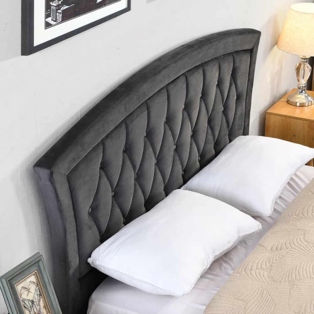 Kingston Bed - Dark Grey - Value Flooring and Furniture