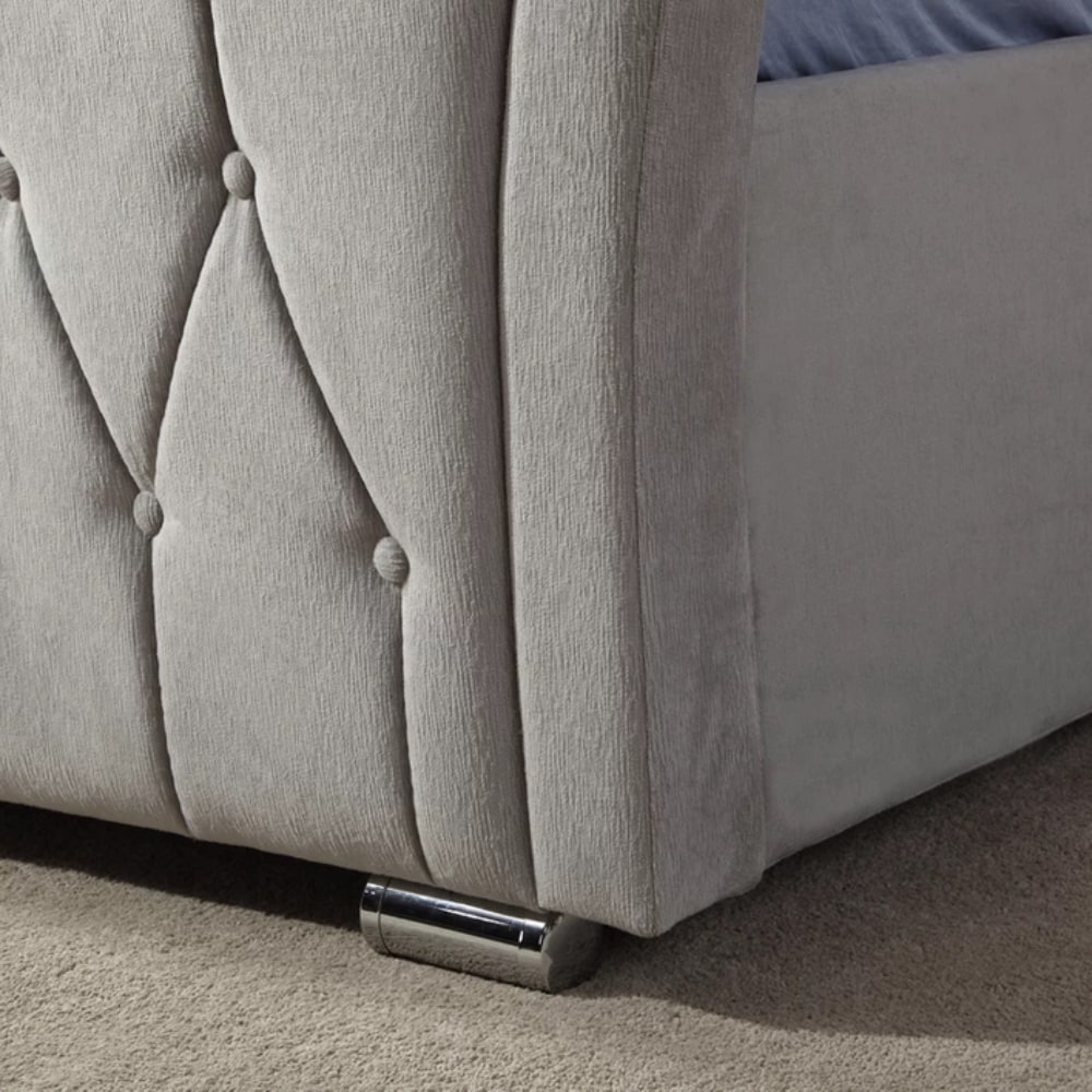 Kingston Gas Lift Bed - Light Grey - Value Flooring and Furniture