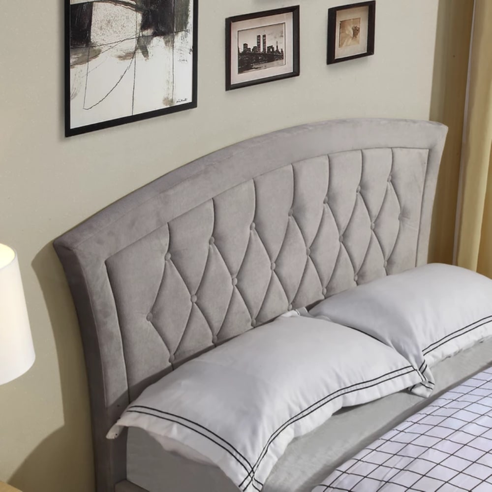 Kingston Gas Lift Bed - Light Grey - Value Flooring and Furniture