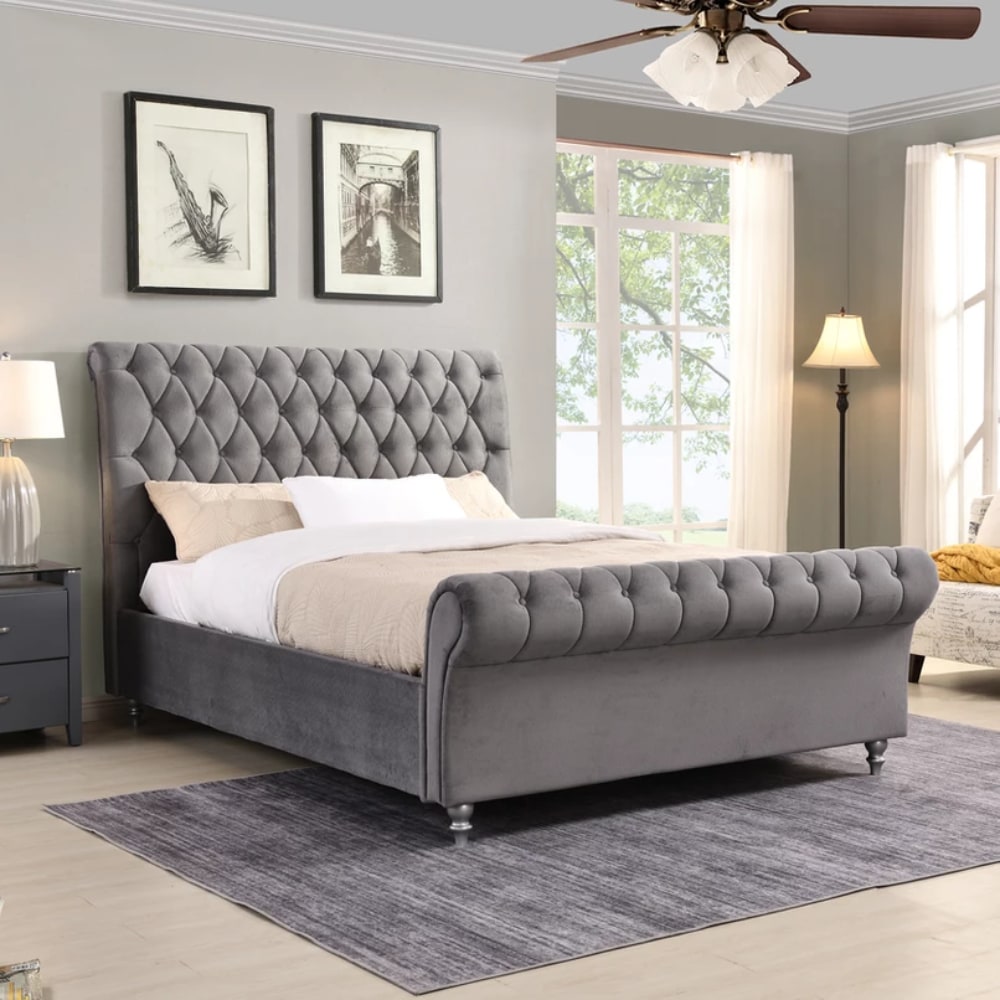 kilkenny Bed - Grey - Value Flooring and Furniture